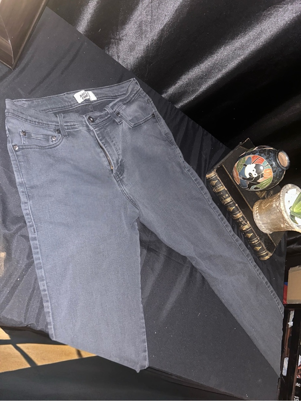 Naked & Famous Denim Skinny Jeans — Charcoal Gray